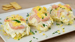 Ensaladilla de gambas, la receta de los bares de tapas andaluces