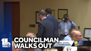 Councilman walks out of Baltimore City police budget hearing