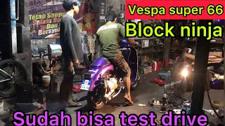 VESPA SUPER BLOCK NINJA❗️❗️| PAS DI GAS KAYAK DI JAMBAK SETAN 💨💨💨