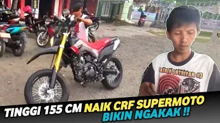 Test ride CRF 150 L SUPERMOTO tinggi 155 cm Auto ngakak