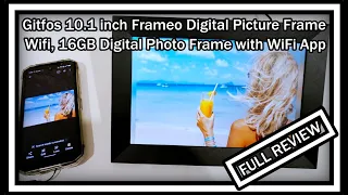 Gitfos 10.1 inch Frameo Digital Picture Frame Wifi, 16GB Digital Photo Frame with WiFi App REVIEW
