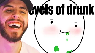 The 7 Levels of Drunk - Mostly True Reaction