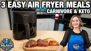 3 Easy Air Fryer Carnivore & Keto Meal Ideas - Tastee Air Fryer Edition