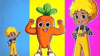 Healthy Vegetables | Nursery Rhymes & Kids Songs | Healthy Carrot Song | Dolly Molly Cartoons