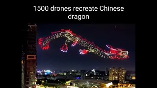 Drones Dragon Show 1500 Drones Shenzhen China