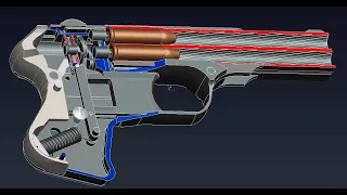 COP .357 Derringer - Disassembly animation demonstration Update