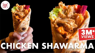 Chicken Shawarma Recipe | Pita Bread | Pickle | Garlic Sauce | Hot Sauce |Chef Sanjyot Keer