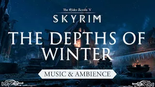 The Depths of Winter | Snowy Journey Through Skyrim's Frozen Windhelm | Skyrim Music & Ambience