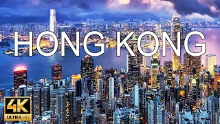 Hong Kong 4K - Flying Over Hong Kong & Solo Piano - Relaxing Music - Calm Music • Relaxation Film