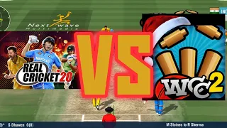 Real Cricket 20 VS WCC 2 Comparison | Kaun Hai Best Game | NIKHIL YT
