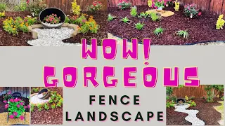Gorgeous Fence Landscape Transformation|Spring Yard Makeover|Landscape Design