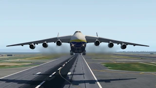 Vertical take-off of a very large Russian aircraft - Antonov An-225 | X-Plane 11