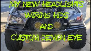 New Headlights: Demon Eye and HID wiring for W163