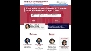 Stigma and Strategy with Pakistan,s HIV Prevention Sector - MERIT HIV Webinar 17