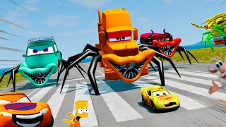 Epic Escape From The Lightning McQueen Eater! | McQueen vs Spider Monsters | Insane Compilation