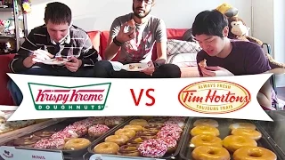 Krispy Kreme VS Tim Horton's｜Blind Taste Test 美國 VS 加拿大甜甜圈試吃評比