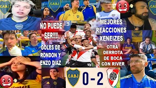 MEJORES REACCIONES DE BOSTEROS A LA DERROTA BOCA 0 RIVER 2 SUPERCLÁSICO CON GOLES DE RONDON Y ENZO