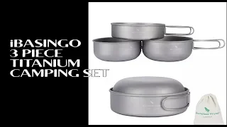 iBasingo 3 piece Titanium camping set.