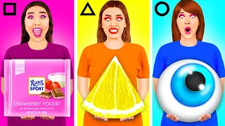 Geometric Shape Food Challenge | Eating Only One Shape by Craft4Fun Challenge