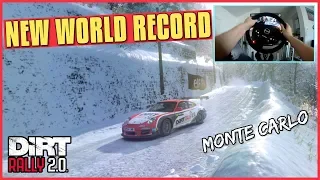 DiRT Rally 2.0 WORLD RECORD at Monte Carlo | Porsche 911 R-GT (Thrustmaster Wheel Cam Gameplay)
