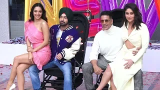 Akshay Kumar & Diljit Dosanjh arrive in Baby Stroller at Good Newwz Trailer Launch | Kareena, Kiara