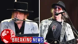 Bob Dylan and Neil Young share Hyde Park stage