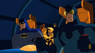 booster gold and batman fighting over ted kord for 2 minutes straight