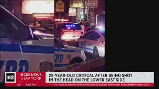 Man shot in head on Lower East Side, in critical condition