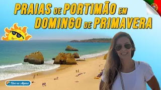 Praias de Portimão num domingo de primavera, caminhando pelas | Morar em Portugal | Viver no Algarve