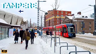 Winter Walk in Tampere  🇫🇮  [4K]