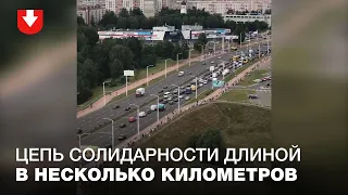 Цепь солидарности на Дзержинского растянулась на несколько километров