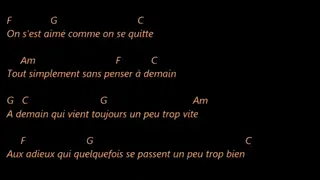 Salut Les Amoureux Joe Dassin tablature accords