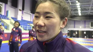 Bolortuya BAT OCHIR (MGL) Interview - 2021 Asian Olympic Qualifiers #wrestlealmaty