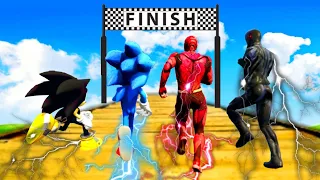 Every SONIC Vs Every Flash RACE Challenge In GTA 5