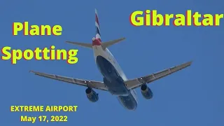 4k Plane Spotting Gibraltar, Fire on the Tarmac, Failed Landing, and Unidentified Prop Planes 17 May