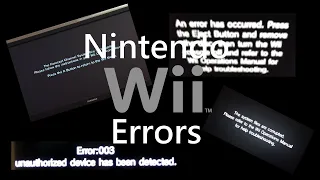 All Nintendo Wii errors! (Update on BK4's video)