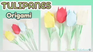 How to Make Paper Tulips 🌷 Origami for Beginners