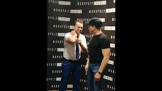 Meeting my idol Jean Claude Van Damme he has signed my arm for tattoo.