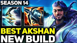 RANK 1 BEST AKSHAN IN THE WORLD NEW BUILD GAMEPLAY! | Season 14 League of Legends