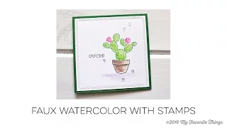 MFTv - Faux Watercolor with Stamps