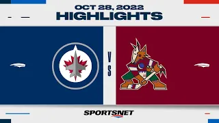 NHL Highlights | Jets vs. Coyotes - Oct. 28, 2022