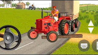 Indian tractor driving 3D game || Mahindra tractor off-roading trending video