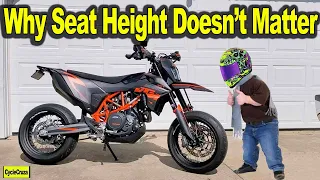 Why SEAT HEIGHT Doesn't Matter on a Motorcycle - Too Short For a SUPERMOTO?