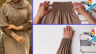sewing tips and tricks/Very easy sleeves design for kurti cutting and stitching in 7 minutes
