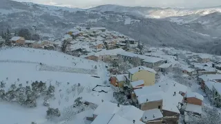 Civitanova del Sannio Isernia Gennaio 2019 inizio della grande nevicata che bloccò il Molise