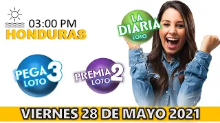 Sorteo 03 PM Loto Honduras, La Diaria, Pega 3, Premia 2, viernes 28 de mayo 2021 | ✅ 🥇 🔥💰