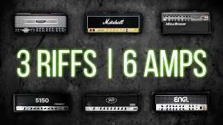 3 riffs Mesa Dual Rectifier vs Marshall JCM 800 vs MARK IV vs 5150 vs 6505 vs Engl Powerball