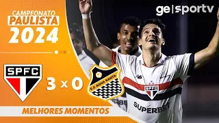 SÃO PAULO 3 X 0 ÁGUA SANTA | MELHORES MOMENTOS | CAMPEONATO PAULISTA 2024 | ge.globo