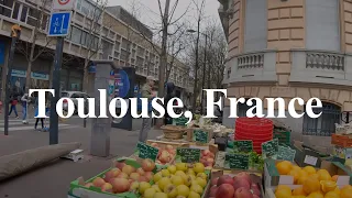 Walking tour in Toulouse, France 4K - Mar 10, 2019