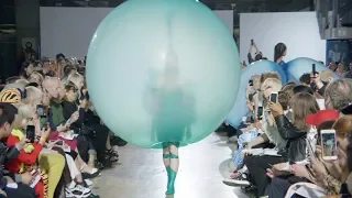 Watch footage of Fredrik Tjærandsen's balloon-like fashion collection | design | Dezeen